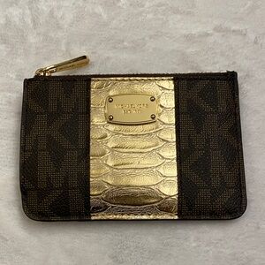 Michael Kors Brown and Gold Wallet